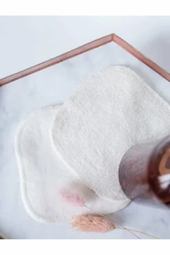 7 carrés démaquillants réutilisables + filet de lavage