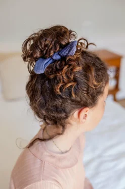 Chouchou nœud en gaze de coton