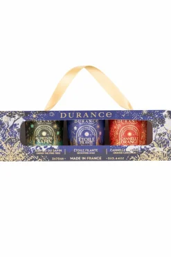 Coffret 3 bougies Au Pied du Sapin, Étoile Filante & Cannelle Orange