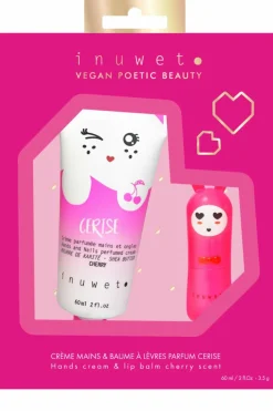 Coffret crème mains & baume à lèvres cerise