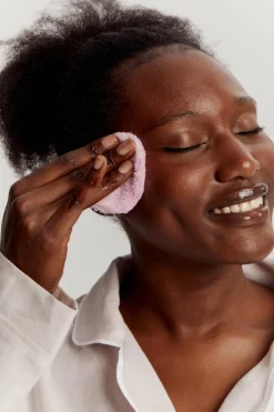 Coffret disques démaquillant et gant exfoliant