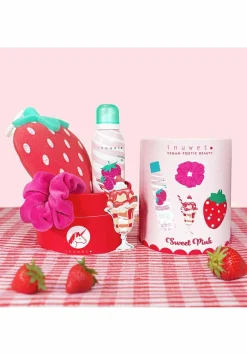 Coffret mousse de bain, éponge & chouchou Fraise