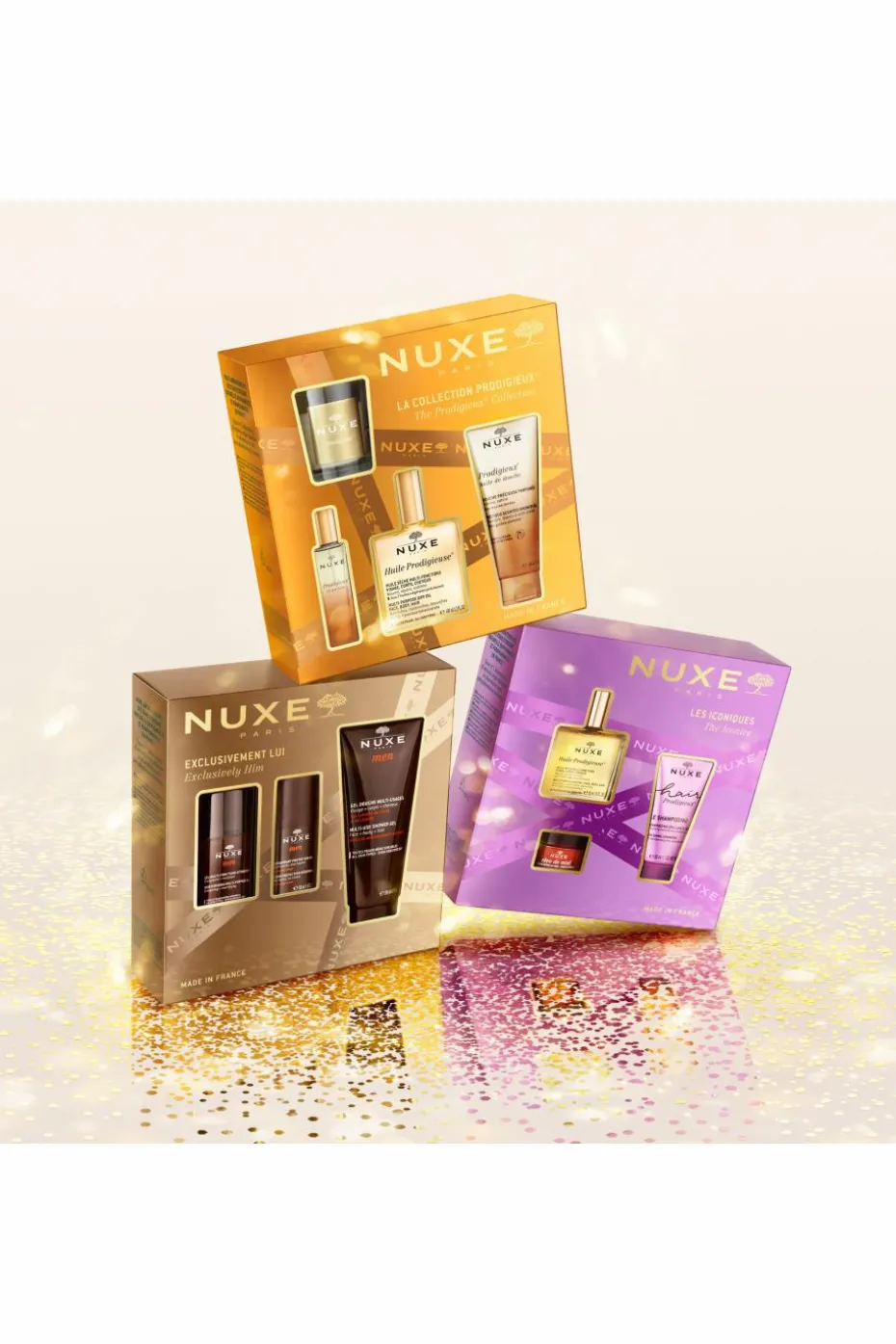 Coffret Noël parfum Le Prodigieux avec l’huile prodigieuse 100ml et un soin offert