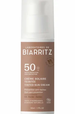 Crème solaire visage teintée SPF50