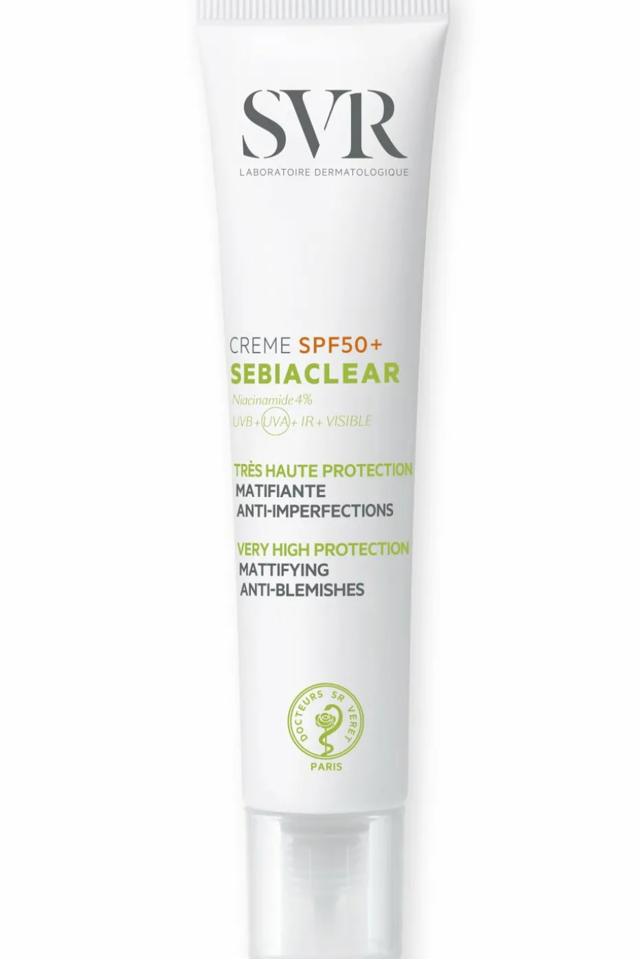 Crème SPF50+ pour peaux grasses à imperfections Sebiaclear