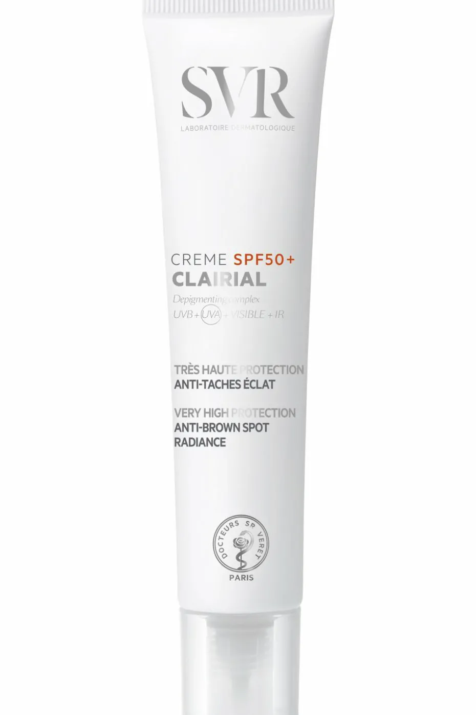 Crème visage éclat & anti-taches SPF50+ très haute protection solaire Clairial