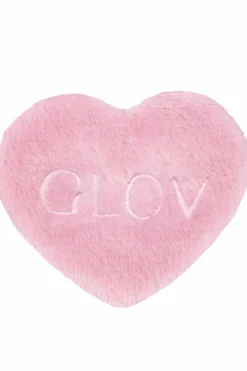 Disques cosmétique réutilisable en forme de coeur rose