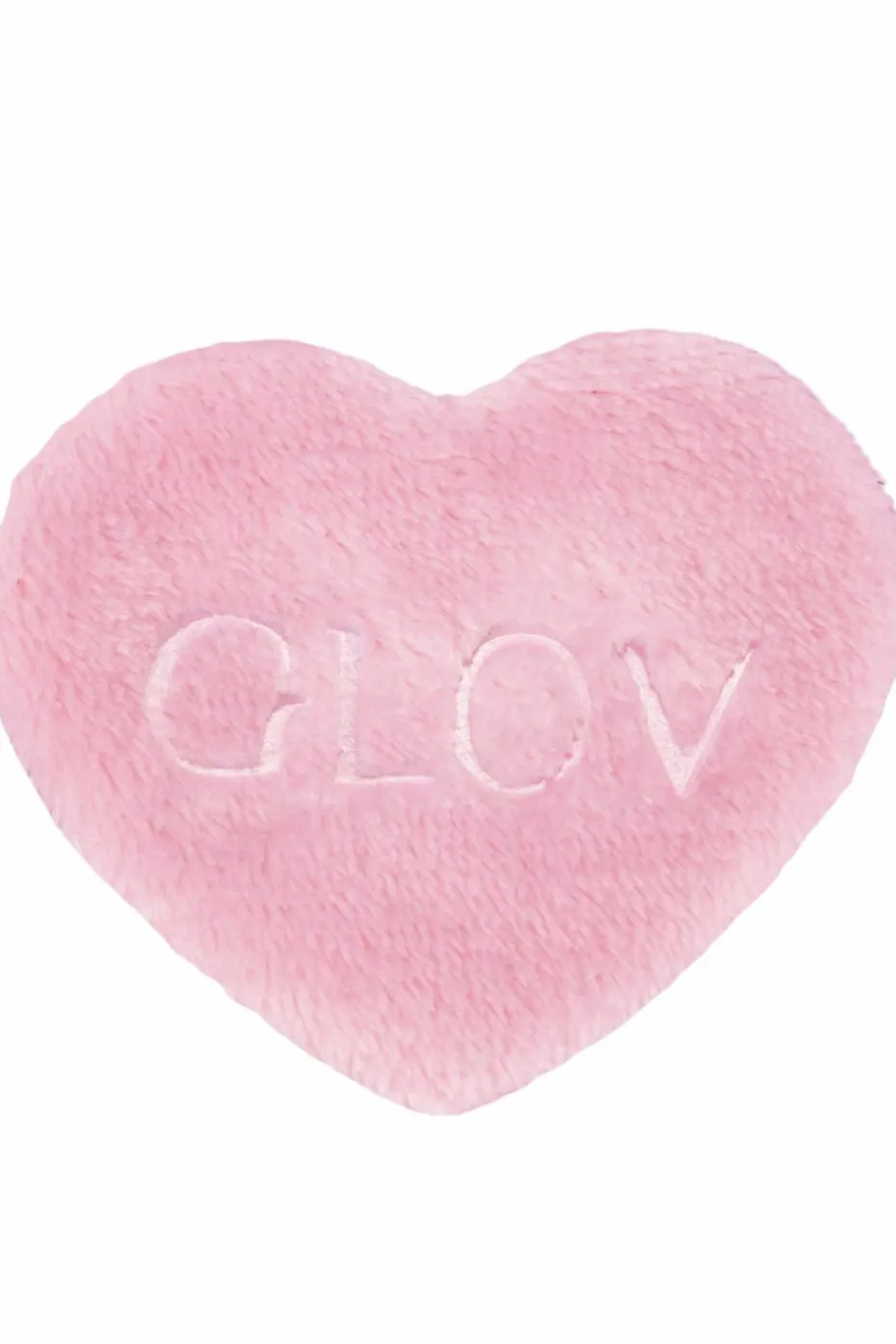 Disques cosmétique réutilisable en forme de coeur rose