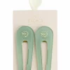 Duo de barrettes vert d’eau