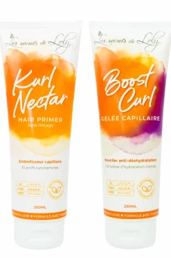 Duo de soins sans rinçage pour cheveux secs et bouclés