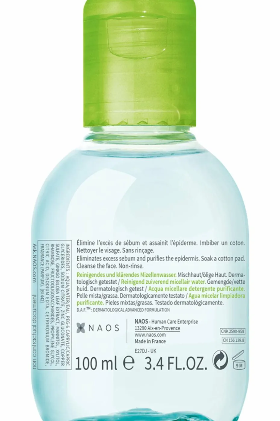 Eau Micellaire nettoyante purifiante Sébium H20