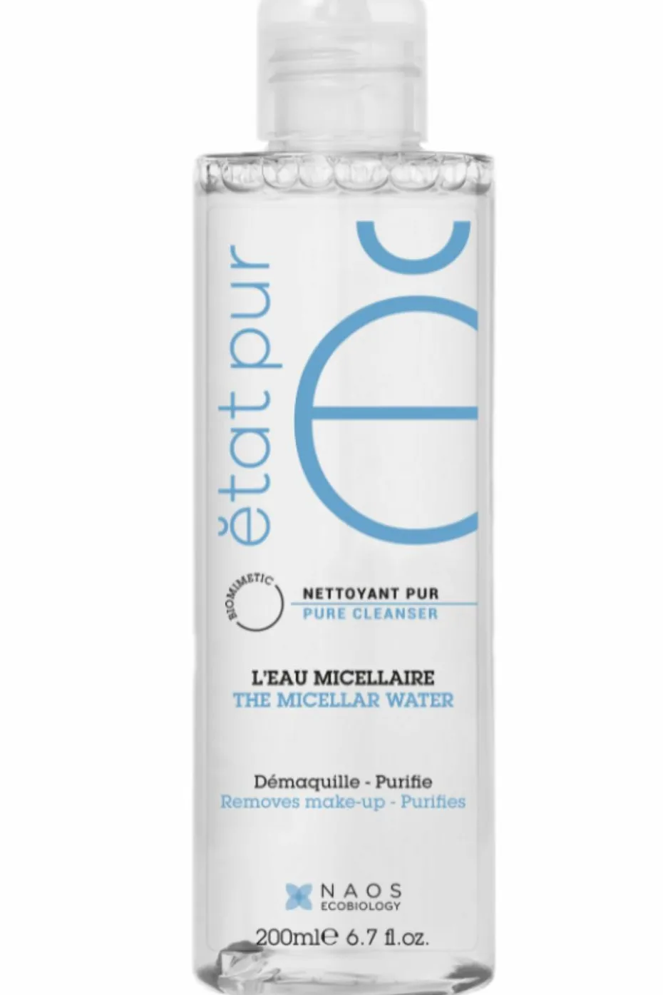 Eau micellaire nettoyante purifiante visage et yeux