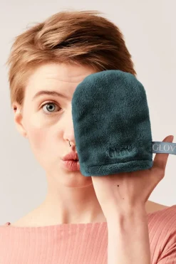 Gant démaquillant ultra doux pour peaux sèches gris