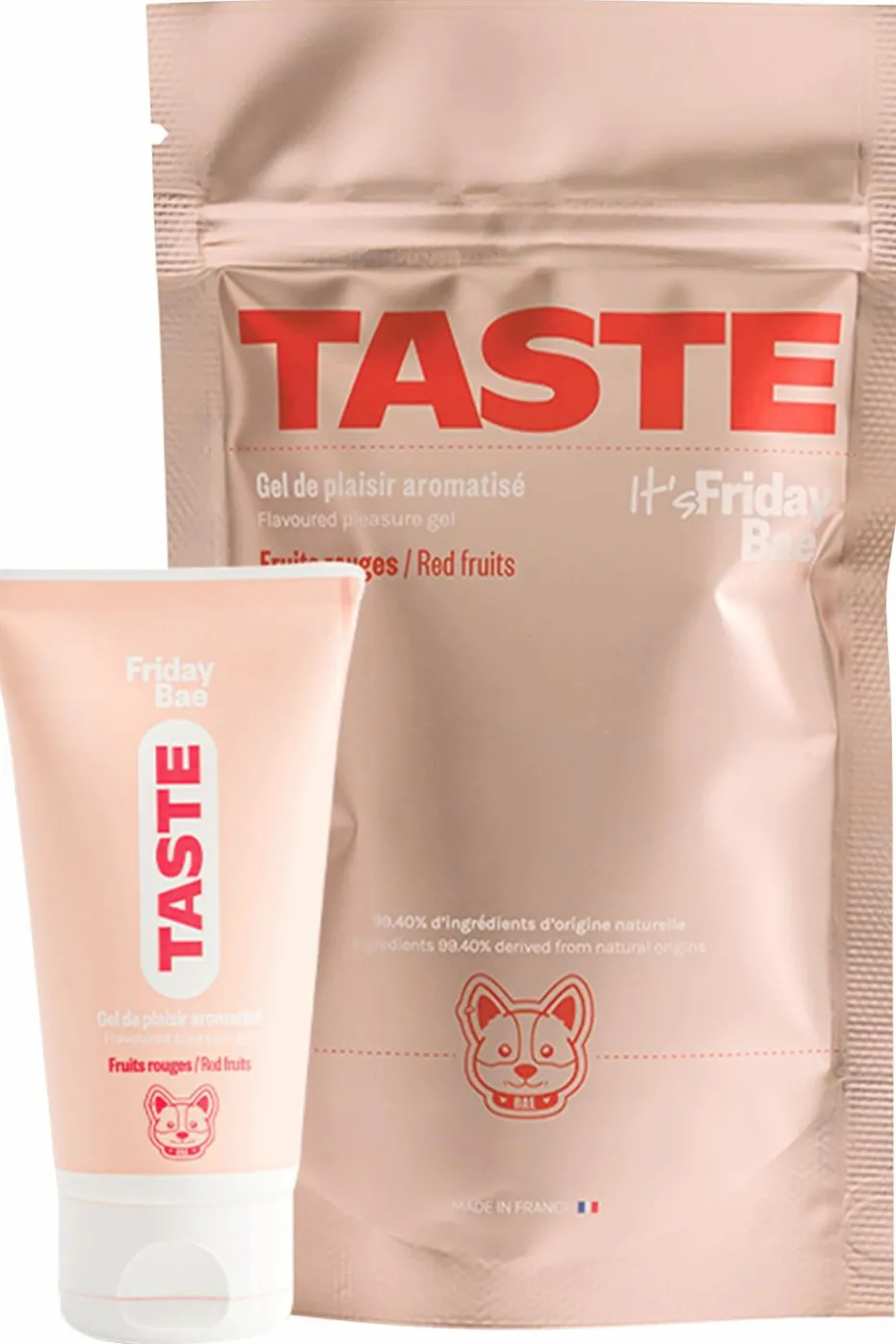 Gel de plaisir lubrifiant aromatisé Fruits Rouges