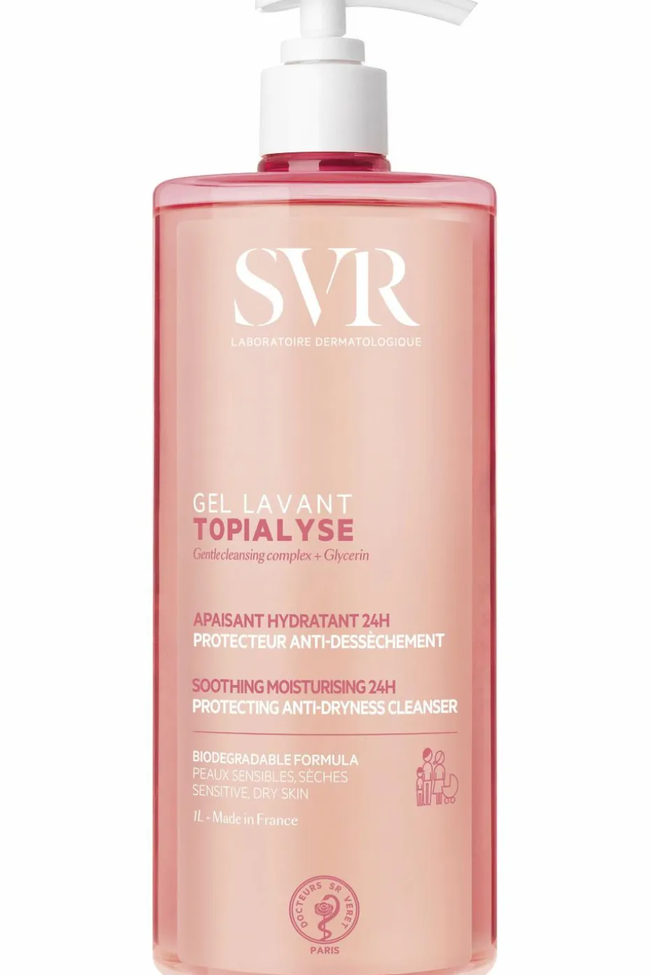 Gel lavant corps doux anti-dessèchement sans savon Topialyse