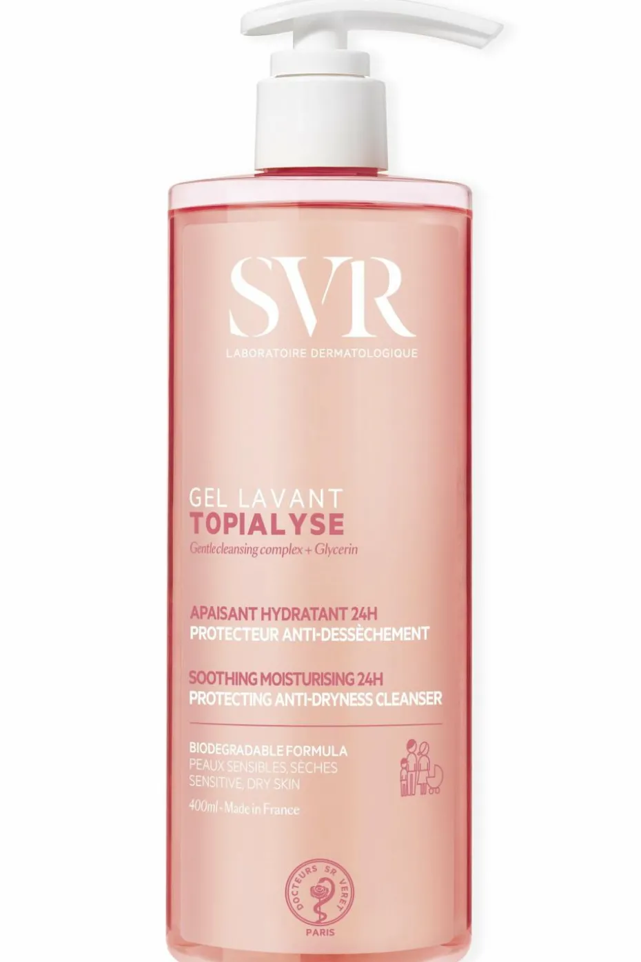 Gel lavant corps doux anti-dessèchement sans savon Topialyse