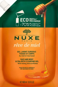Gel lavant surgras visage et corps Rêve de Miel® rechargeable
