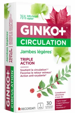 GINKO + CIRCULATION Complément alimentaire circulation jambes légères