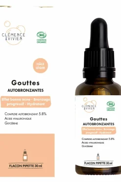 Gouttes autobronzantes pour visage