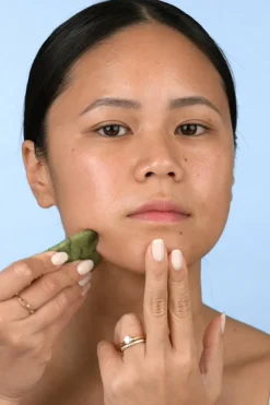 Gua Sha en jade vert