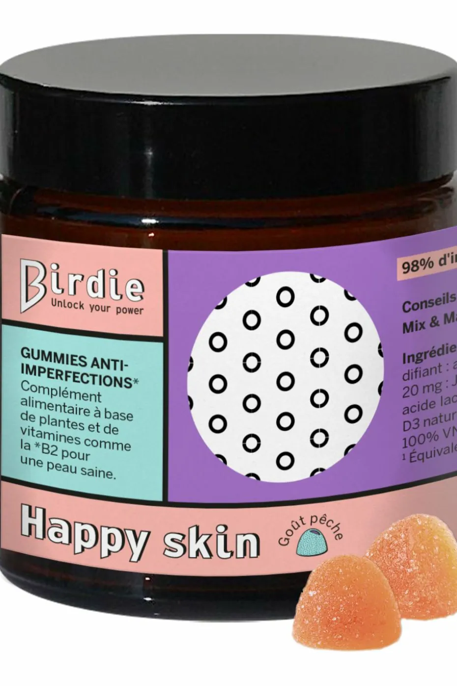 Gummies anti-imperfections Happy skin