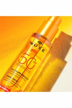 Huile bronzante visage et corps haute protection SPF50 Nuxe Sun