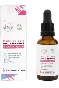 Huile de soin apaisante pour peaux sensibles