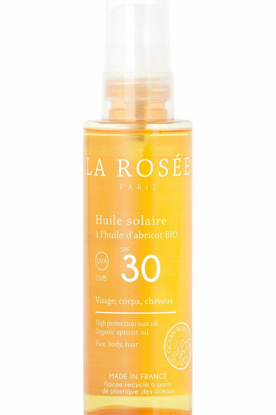 Huile solaire SPF 30 visage, corps & cheveux