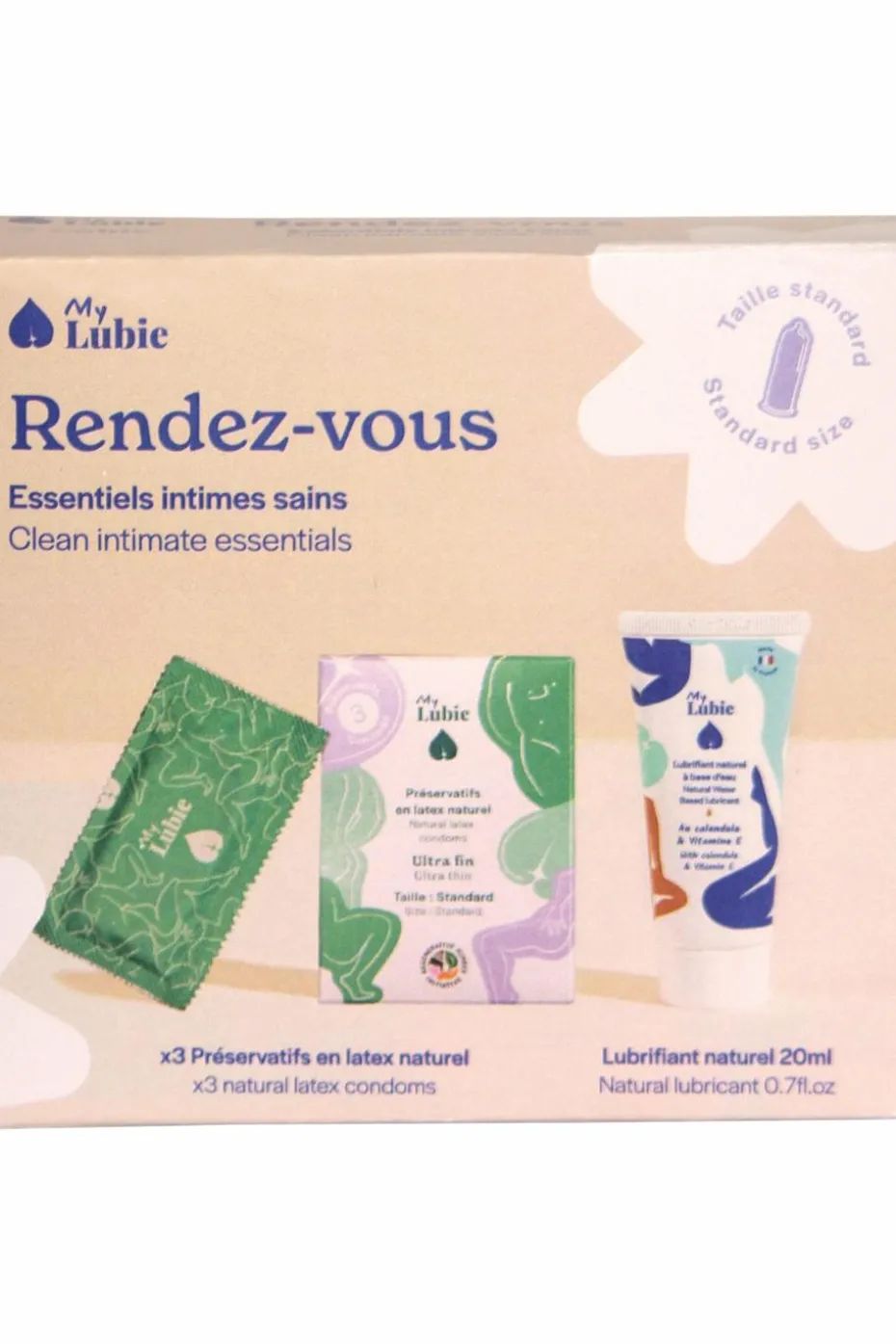 Kit rendez-vous 3 préservatifs + 1 lubrifiant