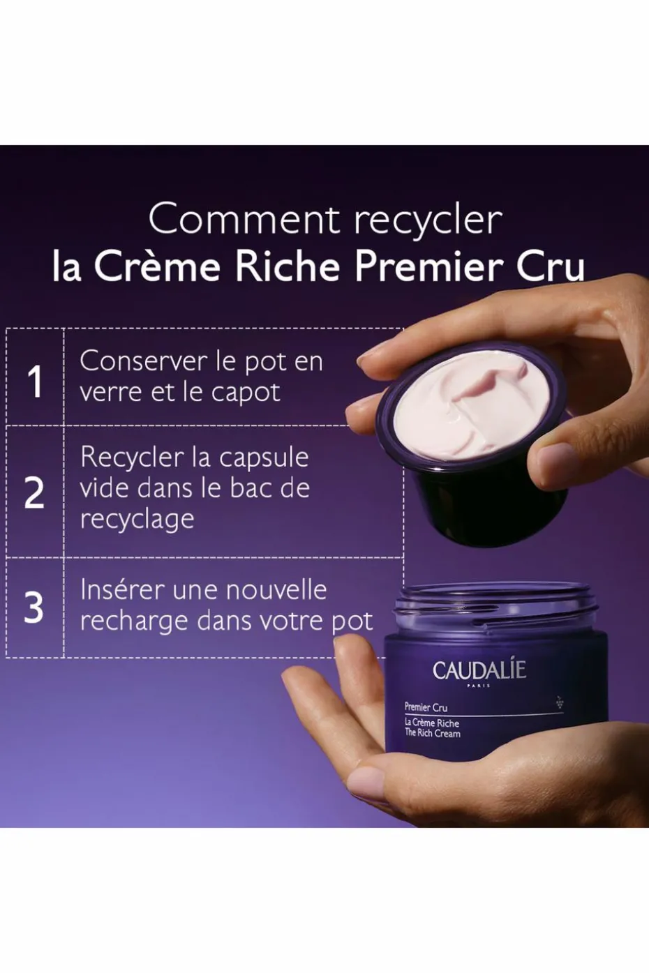 La crème riche Premier Cru rechargeable