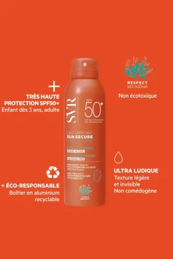 Lait hydratant crepitant invisible Sun Secure SPF50+