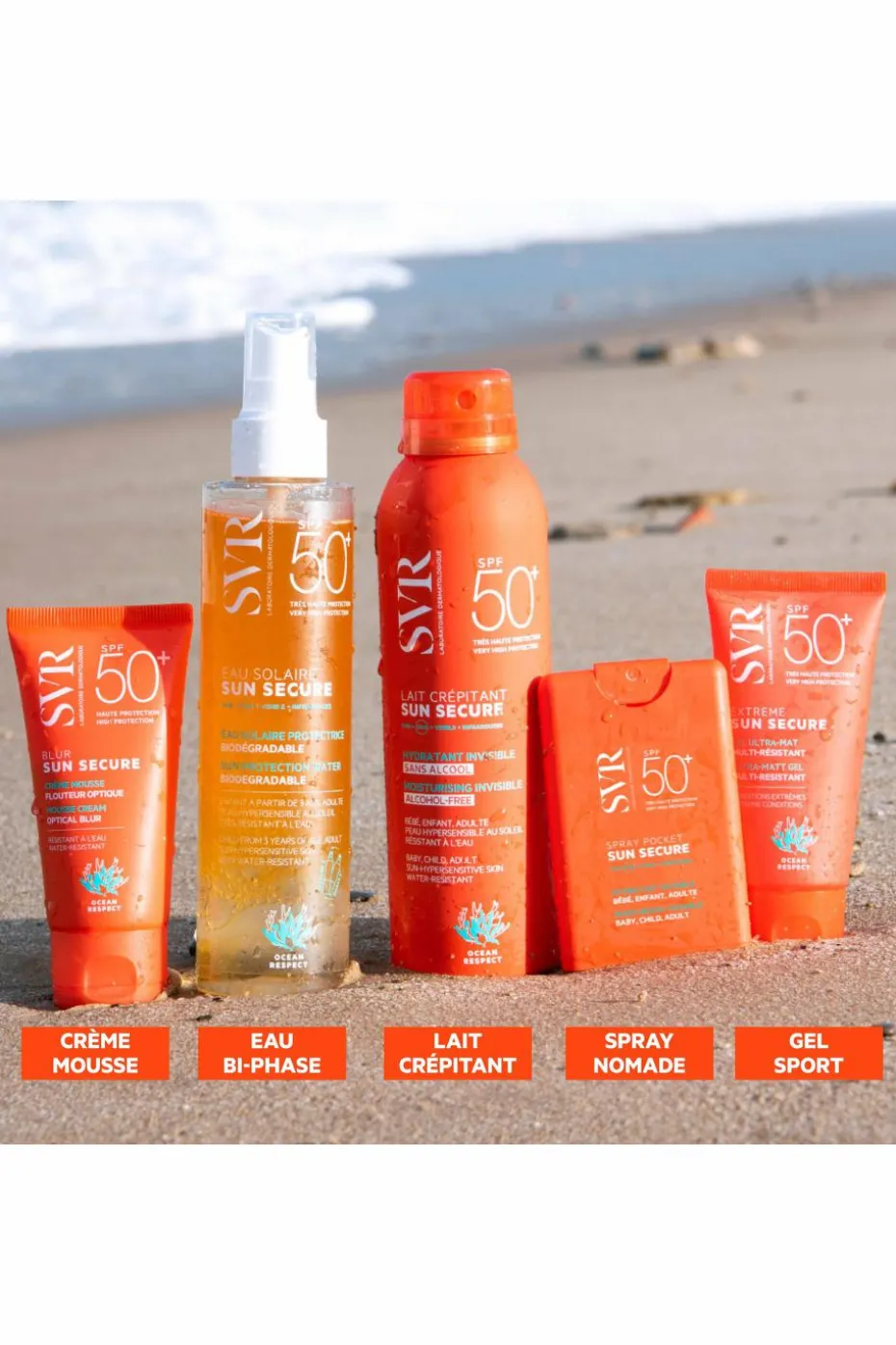 Lait hydratant crepitant invisible Sun Secure SPF50+