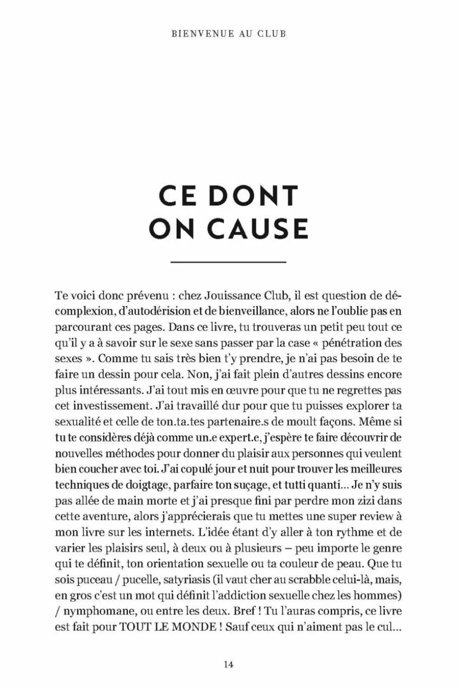 Livre Jouissance Club