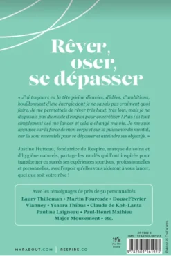 Livre Rêver, oser, se dépasser de Justine Hutteau la fondatrice de Respire