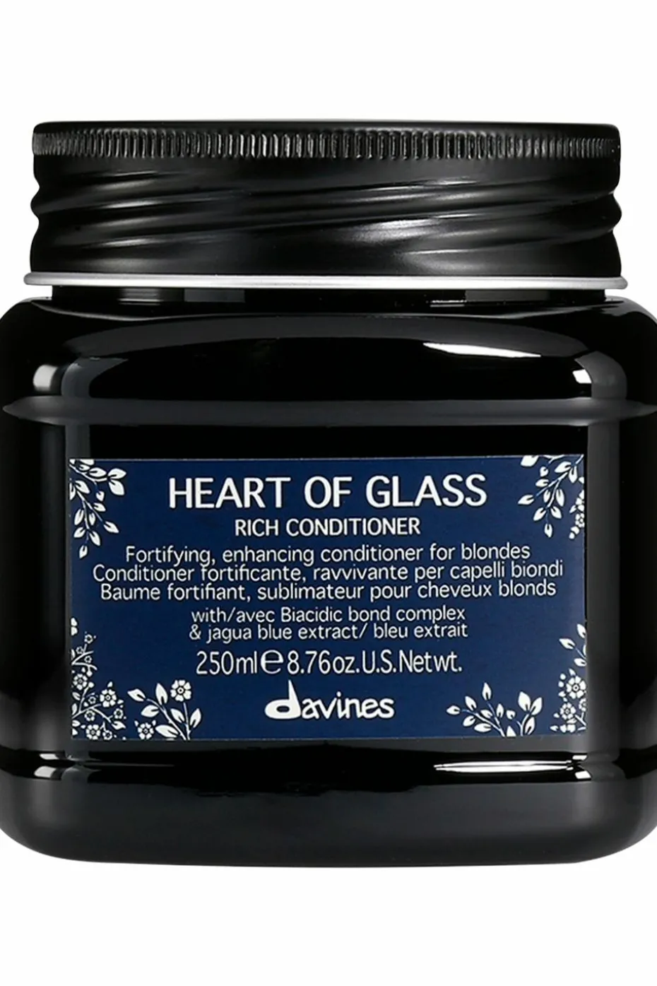 Masque bleu pour cheveux blonds heart of glass