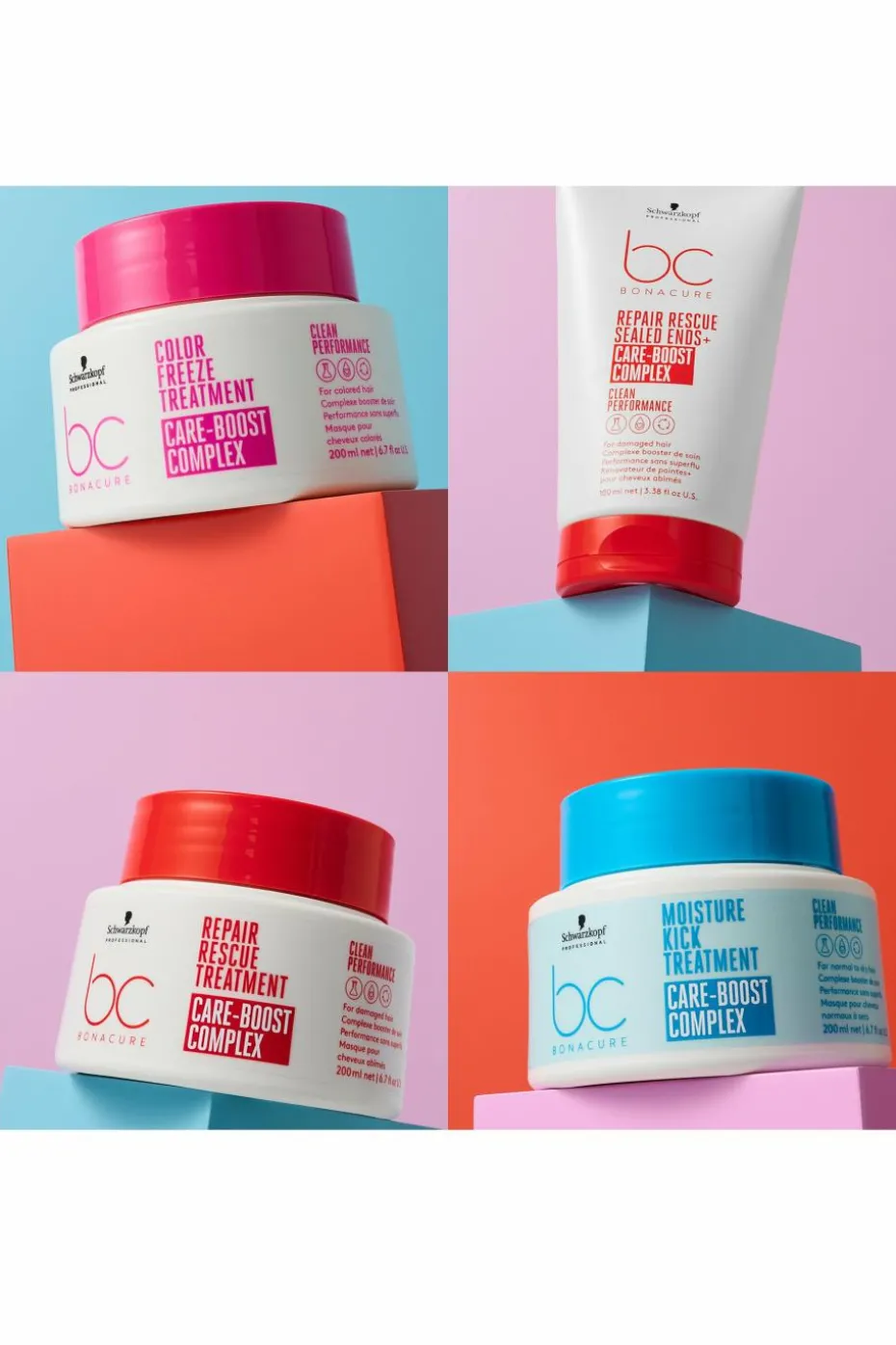 Masque cheveux colorés freeze BC color