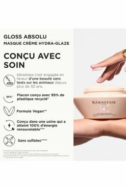 Masque hydra-nourrissant pour cheveux épais sujets aux frisottis Gloss Absolu