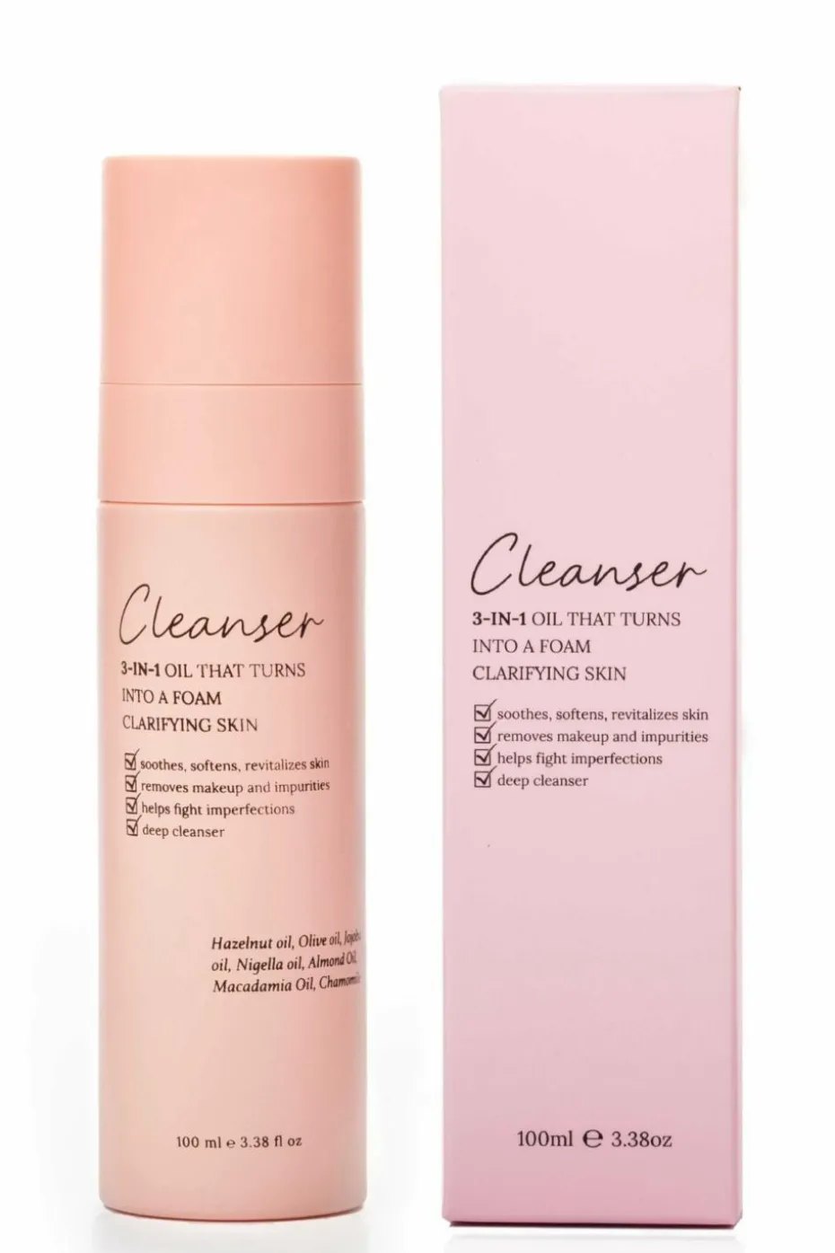 Nettoyant 3-en-1 huile & mousse visage