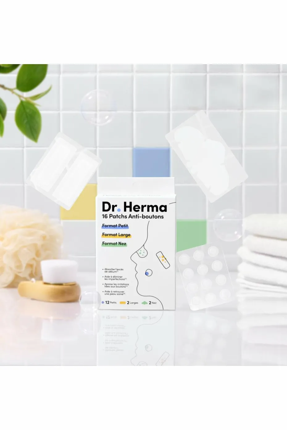 Patchs anti-boutons 3 formats x 16