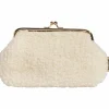 Pochette blanche en moumoute