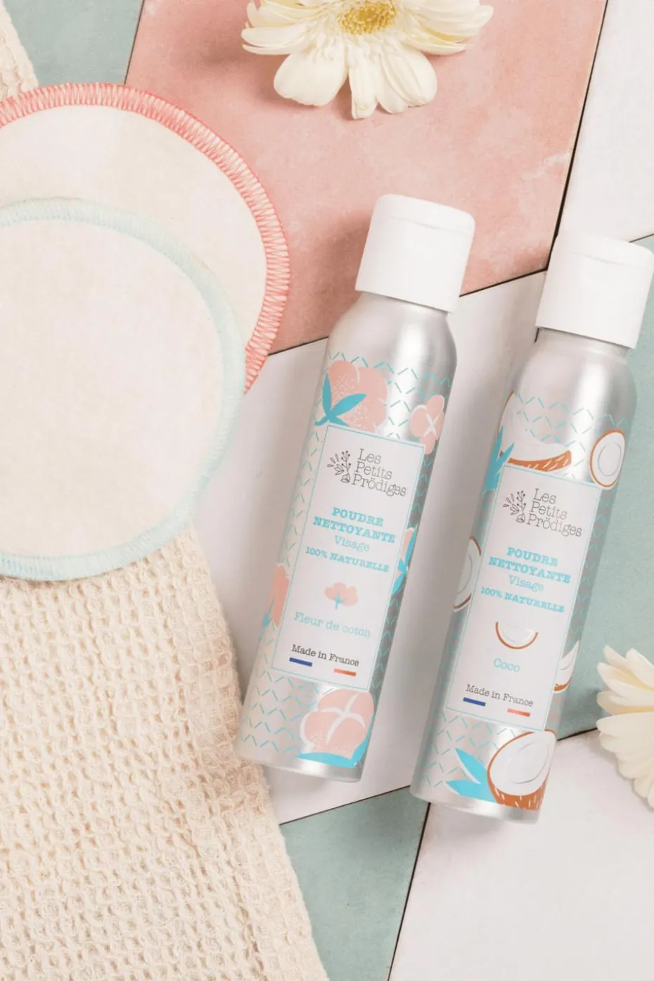 Poudre nettoyante visage Fleur de coton