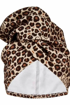 Serviette pour cheveux léopard