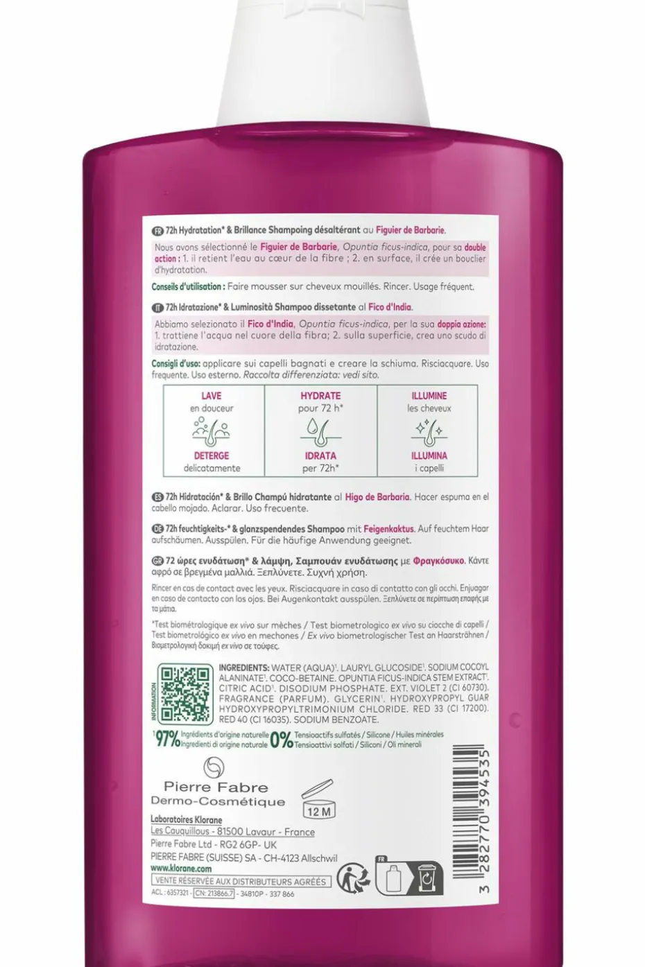 Shampoing désaltérant 72h au Figuier de barbarie