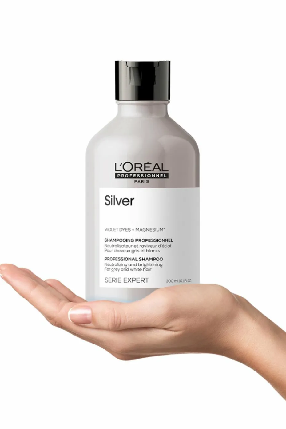 Shampoing pour cheveux gris et blancs Silver