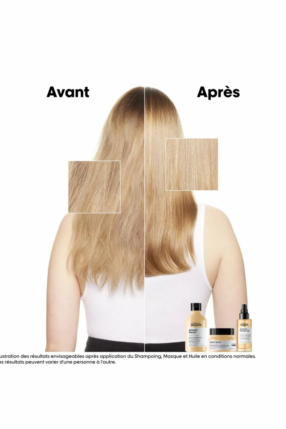 Shampoing réparateur pour cheveux abîmés Absolut Repair rechargeable