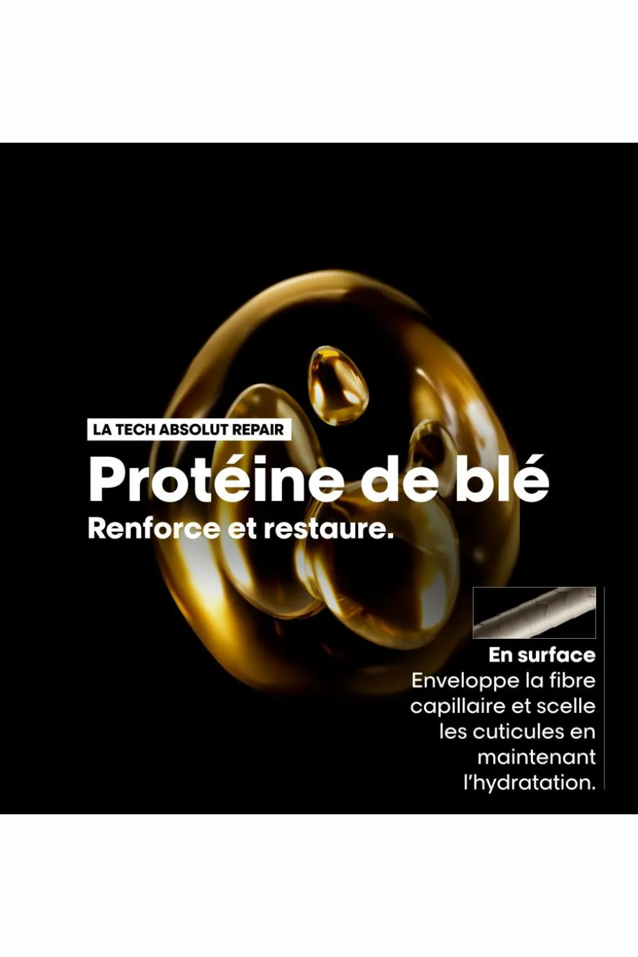 Shampoing réparateur pour cheveux abîmés Absolut Repair rechargeable