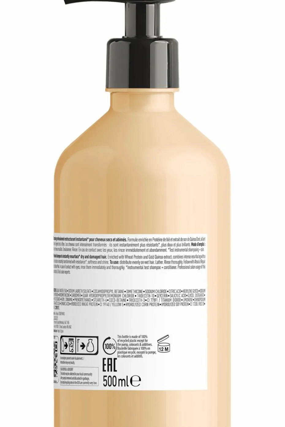 Shampoing réparateur pour cheveux abîmés Absolut Repair rechargeable