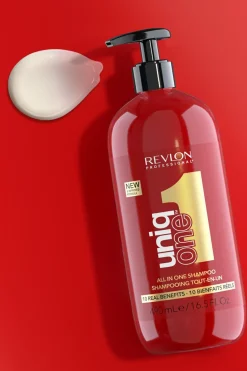 Shampoing soin et après-shampoing 2-en-1 pour tous type de cheveux Rouge classique UniqOne™