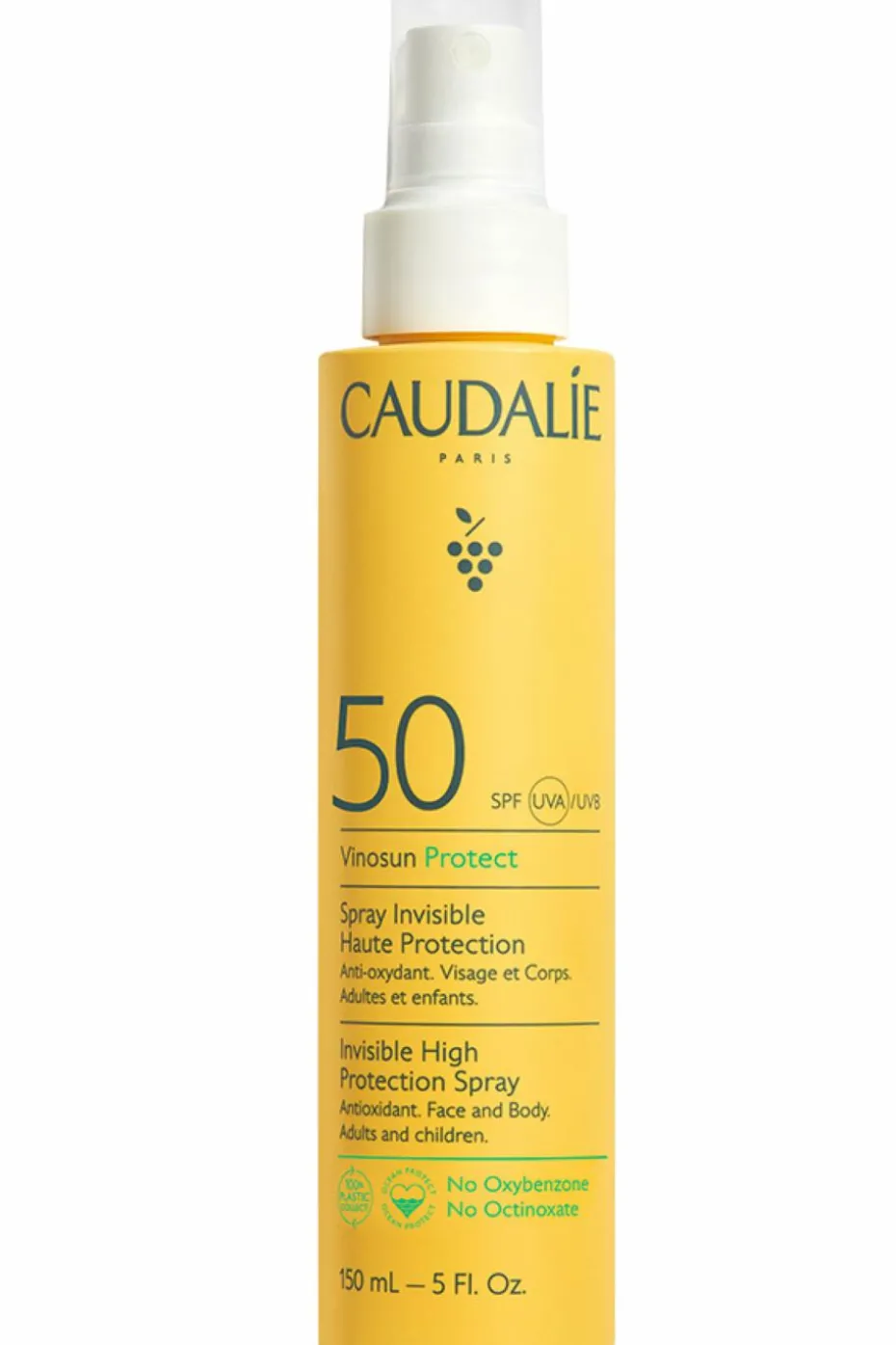 Spray solaire invisible haute protection SPF50 Vinosun
