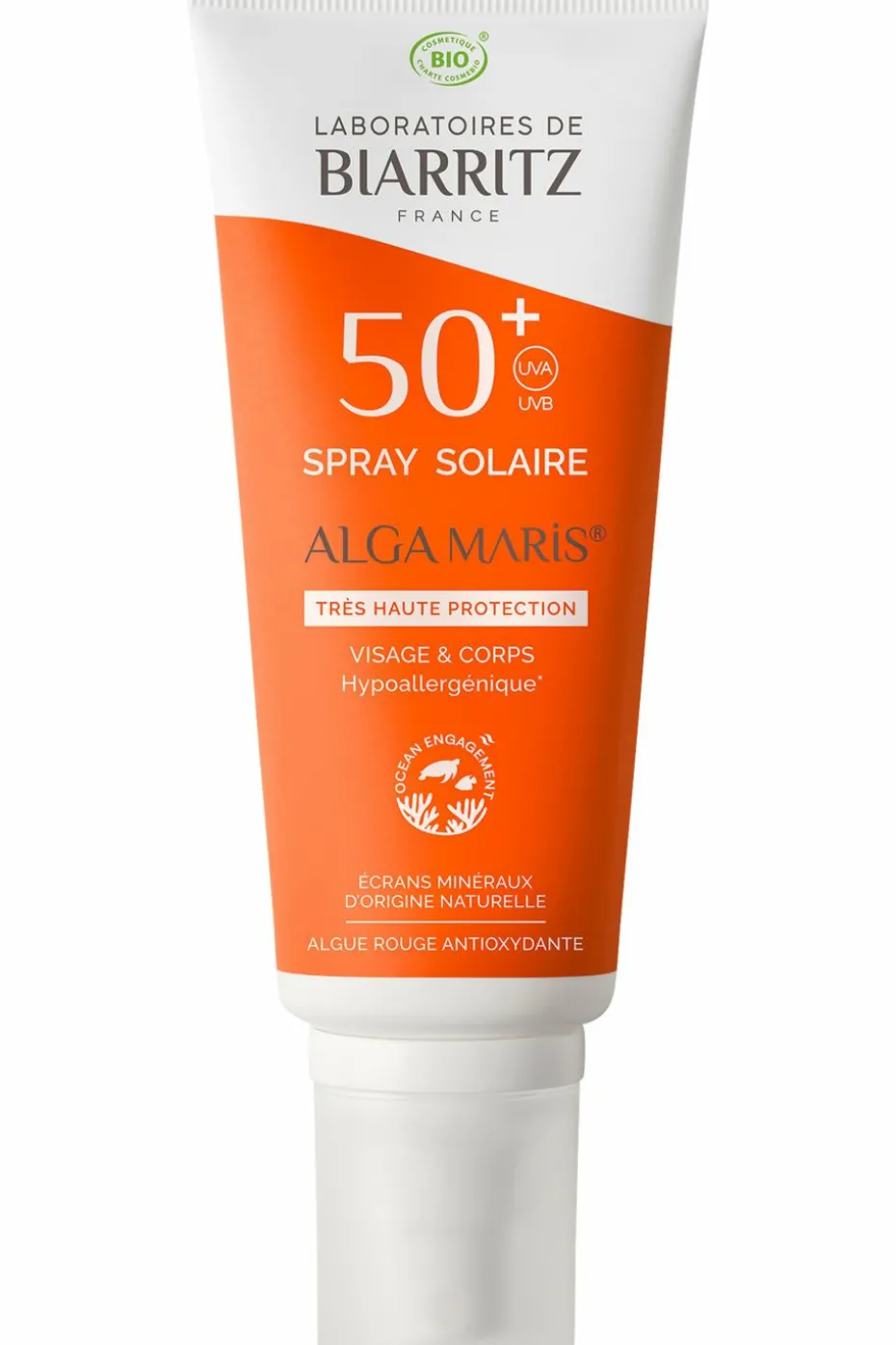 Spray solaire minéral visage & corps SPF50+ Algamaris